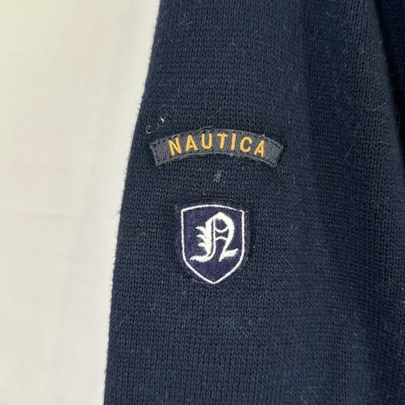 Nautica Knitted Blue Sweater Men’s Medium - Picture 4 of 4